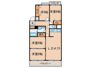 インテリジェント高間台Ⅱの物件間取画像